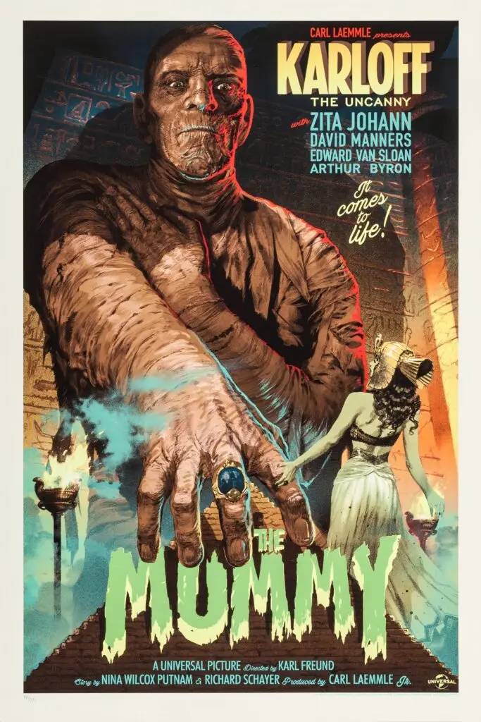 Wall posters The Mummy Vintage Horror movie posters Cool Artwork Home Decor Posters Gift Ideas Room Wall Decoration Canvas prints