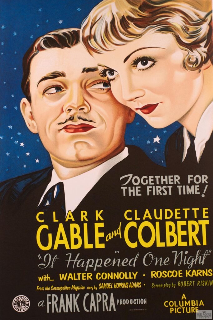 Wall posters It Happened One Night vintage movie posters Cool Artwork Home Decor Posters Gift Ideas Room Wall Decoration Canvas prints